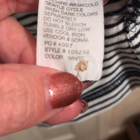 Men’s Navy Stripe Polo Shirt - Picture 7 of 8